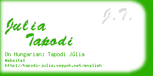 julia tapodi business card